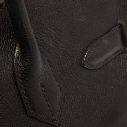 Hermès Black Evercolor Leather Palladium Finish Birkin 30 Bag