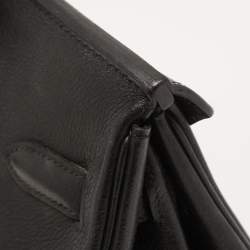 Hermès Black Evercolor Leather Palladium Finish Birkin 30 Bag