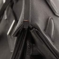 Hermès Black Evercolor Leather Palladium Finish Birkin 30 Bag
