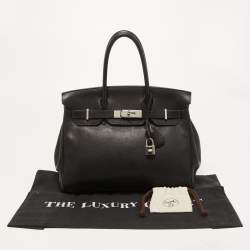 Hermès Black Evercolor Leather Palladium Finish Birkin 30 Bag