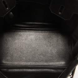 Hermès Black Evercolor Leather Palladium Finish Birkin 30 Bag