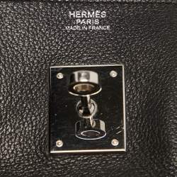 Hermès Black Evercolor Leather Palladium Finish Birkin 30 Bag