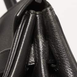 Hermès Black Evercolor Leather Palladium Finish Birkin 30 Bag