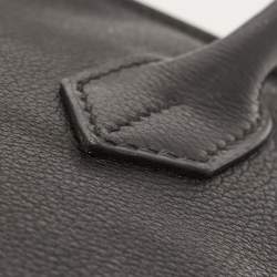 Hermès Black Evercolor Leather Palladium Finish Birkin 30 Bag