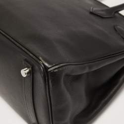 Hermès Black Evercolor Leather Palladium Finish Birkin 30 Bag