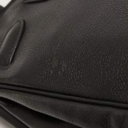 Hermès Black Evercolor Leather Palladium Finish Birkin 30 Bag