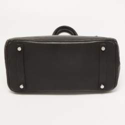 Hermès Black Evercolor Leather Palladium Finish Birkin 30 Bag