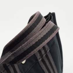 Pre Owned Hermes Black/Grey Canvas Fourre Tout PM Bag