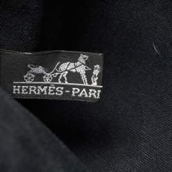Pre Owned Hermes Black/Grey Canvas Fourre Tout PM Bag