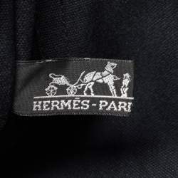 Pre Owned Hermes Black/Grey Canvas Fourre Tout PM Bag