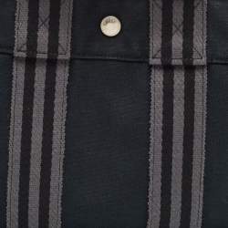 Pre Owned Hermes Black/Grey Canvas Fourre Tout PM Bag