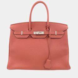 Hermes Birkin Bag 35 Light Pink Silver