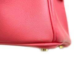 Hermes Rose Azalee Swift Leather Birkin Size 25 Bag