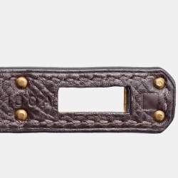 Hermes Chocolat Epsom Leather Gold Finish Birkin 25 Bag