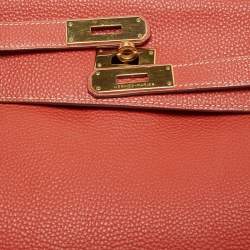 Hermes Brique Togo Leather Gold Hardware Kelly Retourne 35 Bag