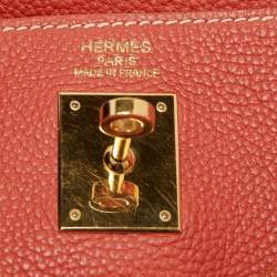 Hermes Brique Togo Leather Gold Hardware Kelly Retourne 35 Bag
