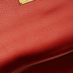 Hermes Brique Togo Leather Gold Hardware Kelly Retourne 35 Bag