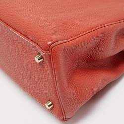 Hermes Brique Togo Leather Gold Hardware Kelly Retourne 35 Bag
