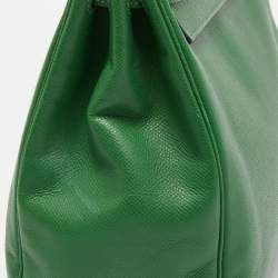 Pre Owned Hermes Vert Bengal Epsom Leather Palladium Finish Kelly Retourne 35 Bag