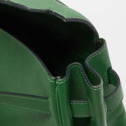Pre Owned Hermes Vert Bengal Epsom Leather Palladium Finish Kelly Retourne 35 Bag
