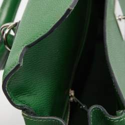 Pre Owned Hermes Vert Bengal Epsom Leather Palladium Finish Kelly Retourne 35 Bag