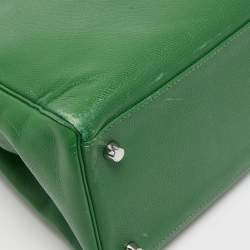 Pre Owned Hermes Vert Bengal Epsom Leather Palladium Finish Kelly Retourne 35 Bag