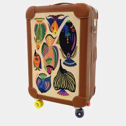 Pre Owned Hermes Brown Leather Vintage Suitcase 