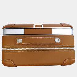 Pre Owned Hermes Brown Leather Vintage Suitcase 