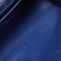 Hermes Blue Brighton Niloticus Crocodile Kelly Pochette