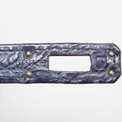 Hermes Blue Brighton Niloticus Crocodile Kelly Pochette