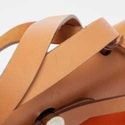 Hermes Natural/Orange Vache Hunter and Canvas Herbag Zip 31 Bag