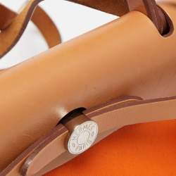 Hermes Natural/Orange Vache Hunter and Canvas Herbag Zip 31 Bag