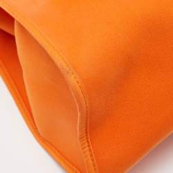 Hermes Natural/Orange Vache Hunter and Canvas Herbag Zip 31 Bag