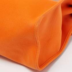 Hermes Natural/Orange Vache Hunter and Canvas Herbag Zip 31 Bag