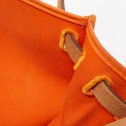 Hermes Natural/Orange Vache Hunter and Canvas Herbag Zip 31 Bag