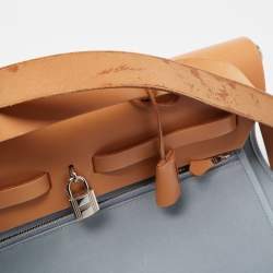 Hermes Natural/Bleu Lin Vache Hunter and Canvas Herbag Zip 39 Bag