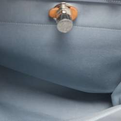 Hermes Natural/Bleu Lin Vache Hunter and Canvas Herbag Zip 39 Bag