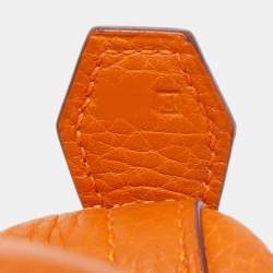 Pre Owned Hermes Orange Togo Leather Bolide 31 Bag