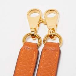 Pre Owned Hermes Orange Togo Leather Bolide 31 Bag