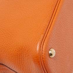 Pre Owned Hermes Orange Togo Leather Bolide 31 Bag