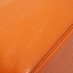 Pre Owned Hermes Orange Togo Leather Bolide 31 Bag