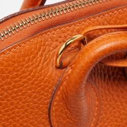 Pre Owned Hermes Orange Togo Leather Bolide 31 Bag