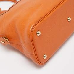 Pre Owned Hermes Orange Togo Leather Bolide 31 Bag
