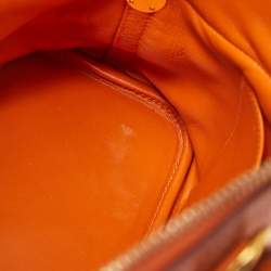 Pre Owned Hermes Orange Togo Leather Bolide 31 Bag