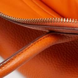 Pre Owned Hermes Orange Togo Leather Bolide 31 Bag