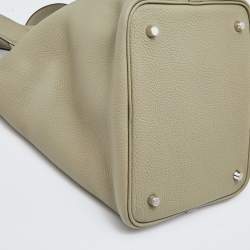Pre Owned Hermes Sauge Taurillon Clemence Leather Picotin Lock 22 Bag