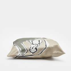 Hermes Green Printed Silk Tote