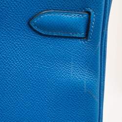 Hermès Cobalt Courchevel Leather Gold Finish Kelly Retourne 35 Bag