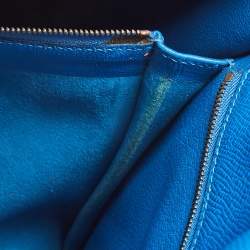 Hermès Cobalt Courchevel Leather Gold Finish Kelly Retourne 35 Bag