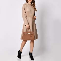 Hermes Gold Taurillon Clemence Leather Gold Finish Birkin 30 Bag